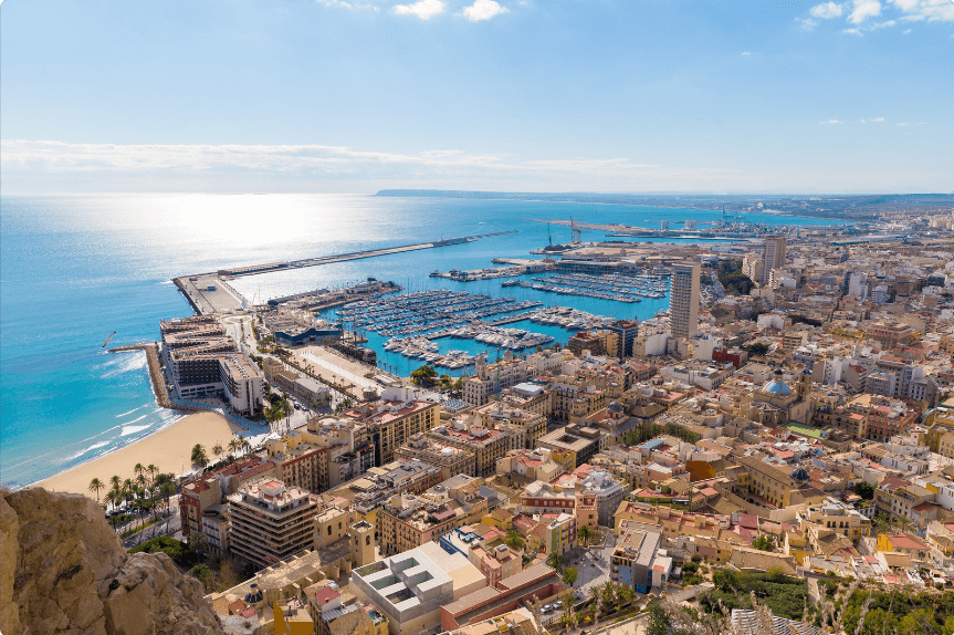 La costa de Alicante. 